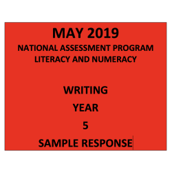 2019 ACARA NAPLAN Writing Response Year 5